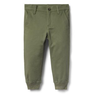 The Button Twill Jogger