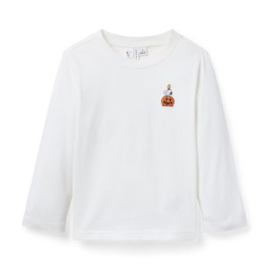 Peanuts Snoopy Pumpkin Embroidered Tee