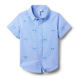 Disney Mickey Mouse Embroidered Oxford Shirt