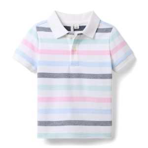The Classic Striped Pique Polo