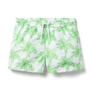 Recycled Palm Tree Swim Trunk