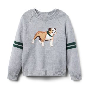 Bulldog Striped Sweater