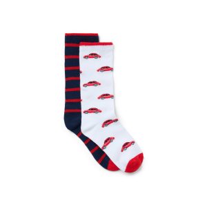 Race Car And Stripe Sock 2-Pack