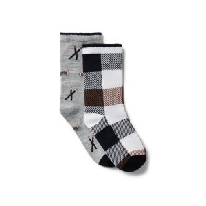 Ski And Plaid Sock 2-Pack