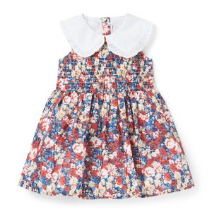 The Fall Floral Smocked Dress