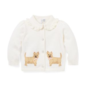 Baby Dog Ruffle Collar Cardigan