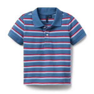 The Classic Striped Pique Polo