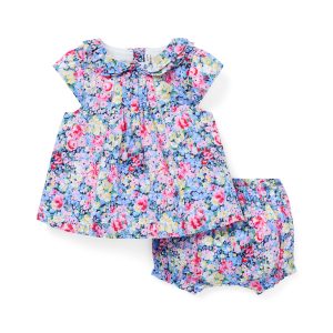 Baby Floral Ruffle Collar Matching Set