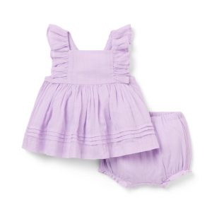 Baby Ruffle Pintuck Matching Set