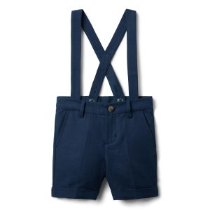 Linen-Cotton Suspender Short