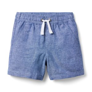 Linen-Cotton Pull-On Short