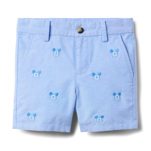 Disney Mickey Mouse Embroidered Oxford Short