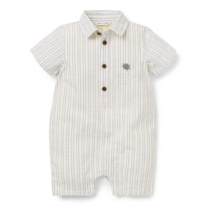 Baby Striped Sea Turtle Romper