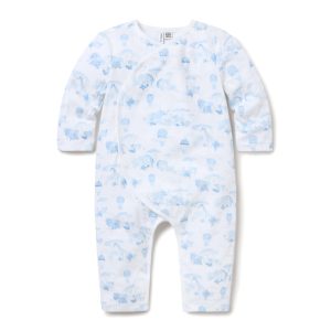 Baby Animal Friends Toile Wrap One-Piece