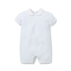 Baby Striped Collared Romper