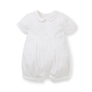 Baby Pintuck Collared Romper