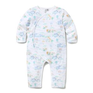 Baby Animal Friends Toile Wrap One-Piece
