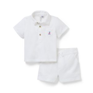 Baby French Bulldog Pique Matching Set