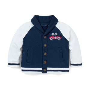 Baby Race Car Shawl Collar Cardigan