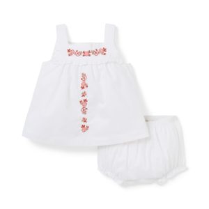 Baby Embroidered Floral Matching Set