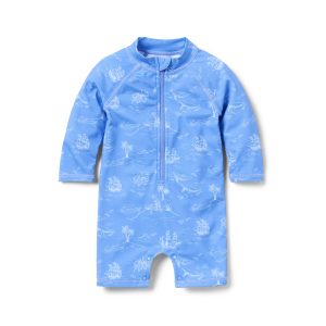 Baby Recycled Nautical Toile Rash Guard Swimsuit