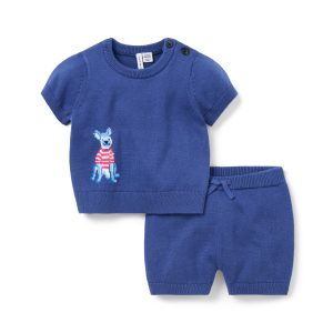 Baby French Bulldog Sweater Matching Set