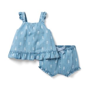 Baby Pineapple Ruffle Matching Set