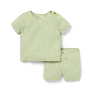 Baby Ribbed Knit Matching Set