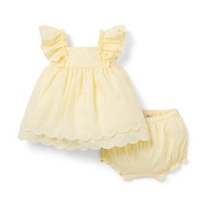 Baby Eyelet Ruffle Matching Set