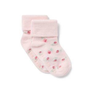 Baby Floral Foldover Sock