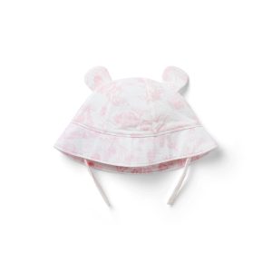 Baby Safari Toile Bear Ear Bucket Hat