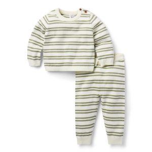Baby Striped Knit Sweater Set