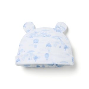 Baby Animal Friends Toile Bear Ear Beanie