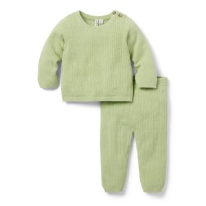 Baby Textured Knit Sweater Set