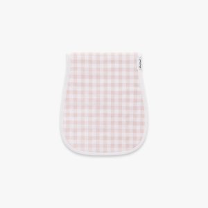 Picnic Gingham Burp Cloth - Pink