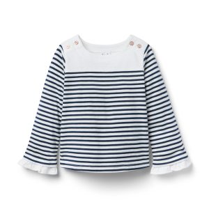 Striped Bell Sleeve Top
