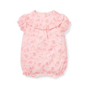 Baby Western Toile Ruffle Romper