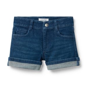 Denim Cuffed Short In Medium Wash
