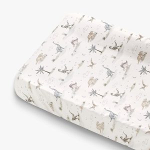 Dino Dreams Changing Pad Cover - Sage