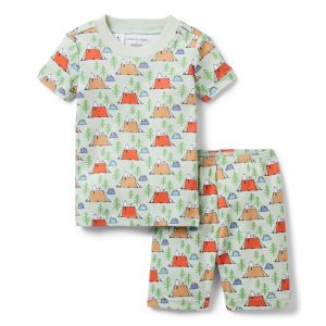 Good Night Short Pajama In Peanuts Snoopy Camp
