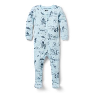 Baby Good Night Footed Pajama In STAR WARS Toile