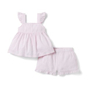 Good Night Ruffle Pajama In Stripe