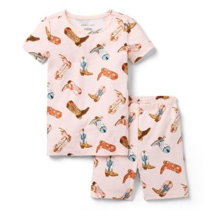 Good Night Short Pajama In Cowgirl Boot