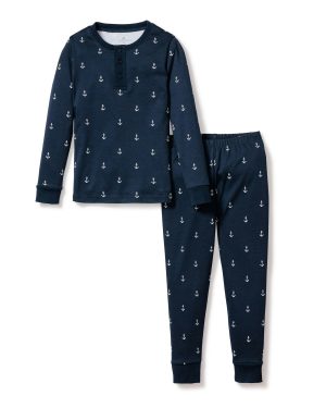 Kid's Snug Fit Pajama Set in Portsmouth Anchors