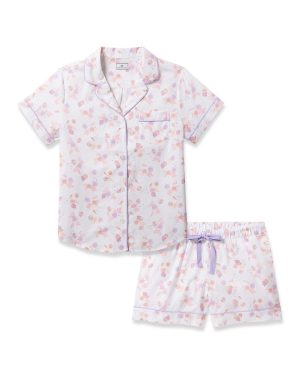 Women's Twill Short Pajama Set in Seashell Splendor