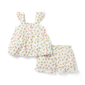 Good Night Ruffle Pajama In Strawberry