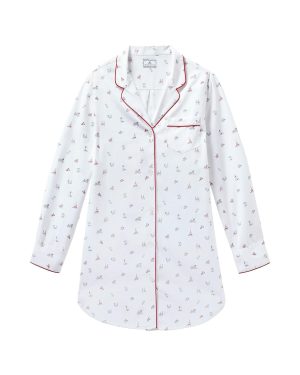 Women's Twill Nightshirt in Coastal Charms