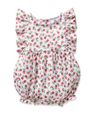 Infants Ruffled Romper in Petite Petals