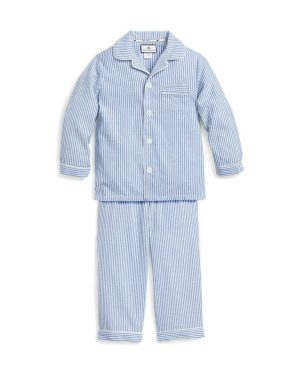 Kid's Twill Pajama Set in French Blue Seersucker