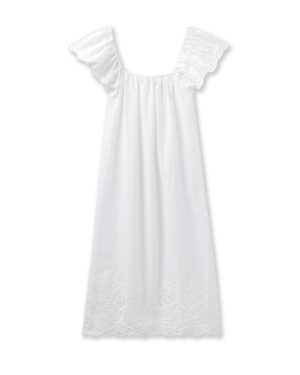 Women's Twill Ava Nightgown in White